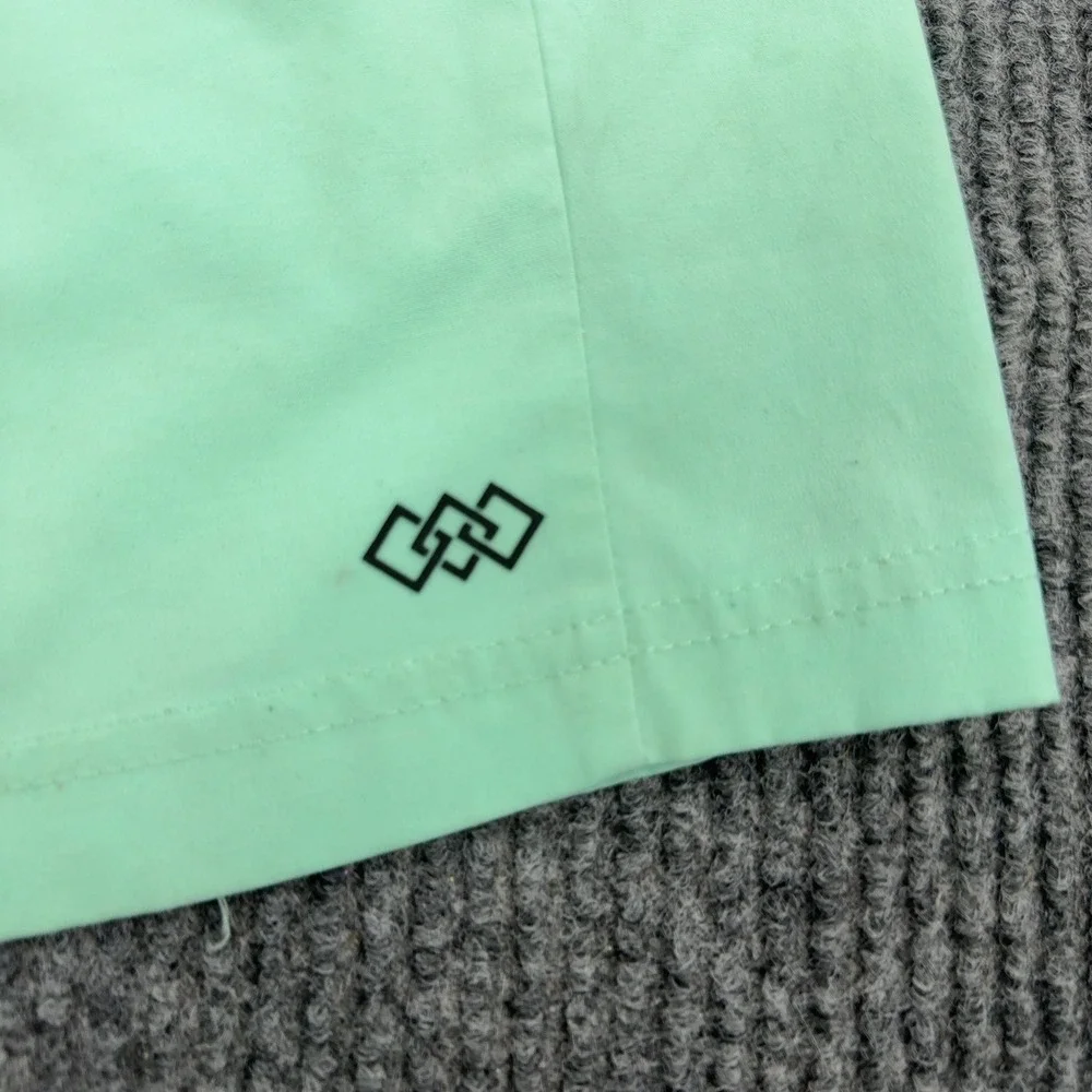 Legend Shorts Mens M Mint Green Polyester Blend Zipper Pockets Athletic Gym‎